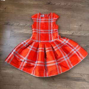 Mimisol MMS Orange Plaid Taffeta Jumper Long